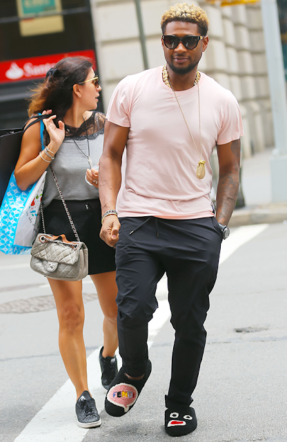 Usher steps out in house slippers, and you won't believe how much it costs (photos) 