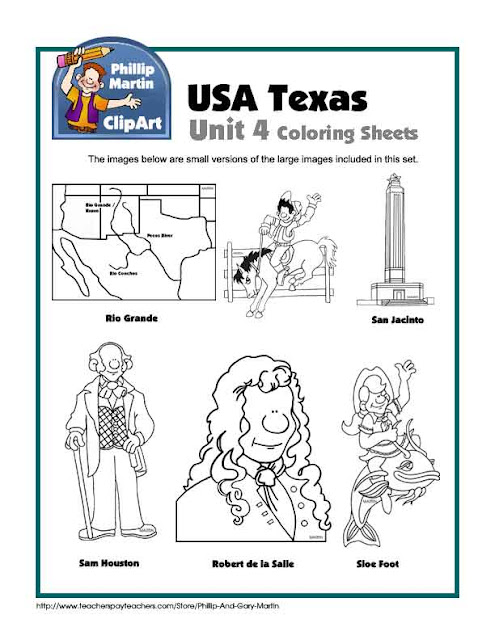 http://www.teacherspayteachers.com/Product/Texas-Unit-4-Coloring-Sheets-and-Clip-Art-746737