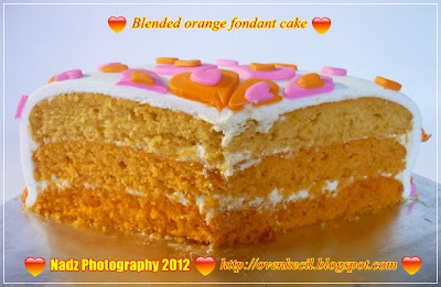 CUTE OVEN, SMALL KITCHEN: BLENDED ORANGE FONDANT CAKE