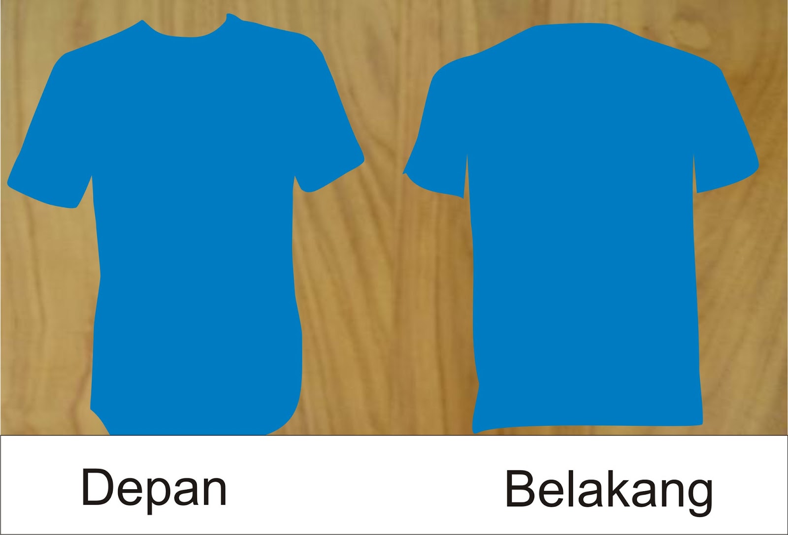  Kaos  Polos  Depan  Belakang  Untuk  Desain  Biru  Muda