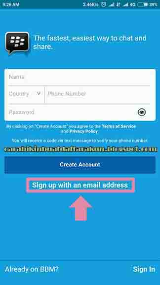 Cara Membuat Akun BBM