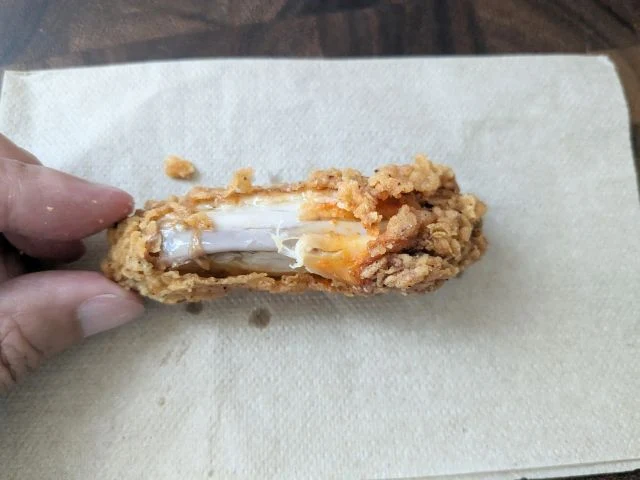 KFC Hot & Spicy Wing cross-section.