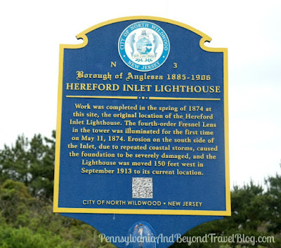 Hereford Inlet Lighthouse Historical Marker in North Wildwood New Jersey