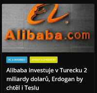 Alibaba investuje v Turecku 2 miliardy dolarů, Erdogan by chtěl i Teslu - AzaNoviny