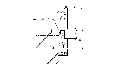 4-42-1　標準型建具枠（鋼製建具）平面