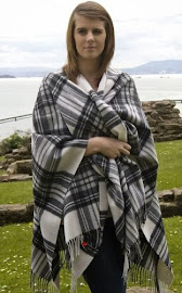 Edinburgh Lambswool Stole in Stewart Grey Dress Plaid