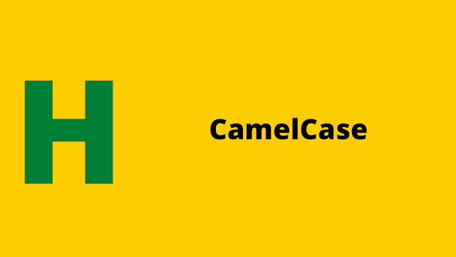 HackerRank CamelCase problem solution