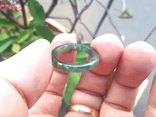 Cincin Ring Batu Permata Giok Jadeite Jade Type A JDT031 Natural Green Origin Burma