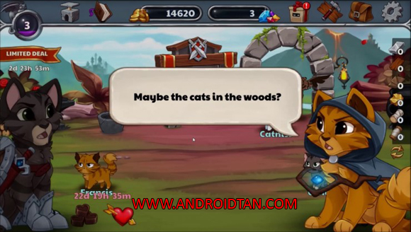 teman kembali lagi dengan admin Androidtan yang selalu menunjukkan game mod apk android ter Castle Cats Mod Apk v2.5.22 Unlimited Gold Gems Terbaru