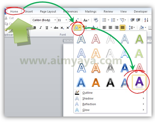 Pembuatan brosur atau pamflet sederhana sanggup dilakukan dengan memakai Microsoft Word Membuat Text Effect di Microsoft Word 2010