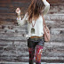 Embellished leather pants, bag and adorable shoes with Indian necklace 