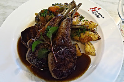 Huber's Bistro, lamb cutlet ratatouille