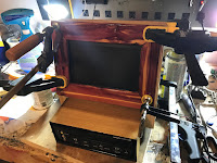 Attaching the frame to the cabinet