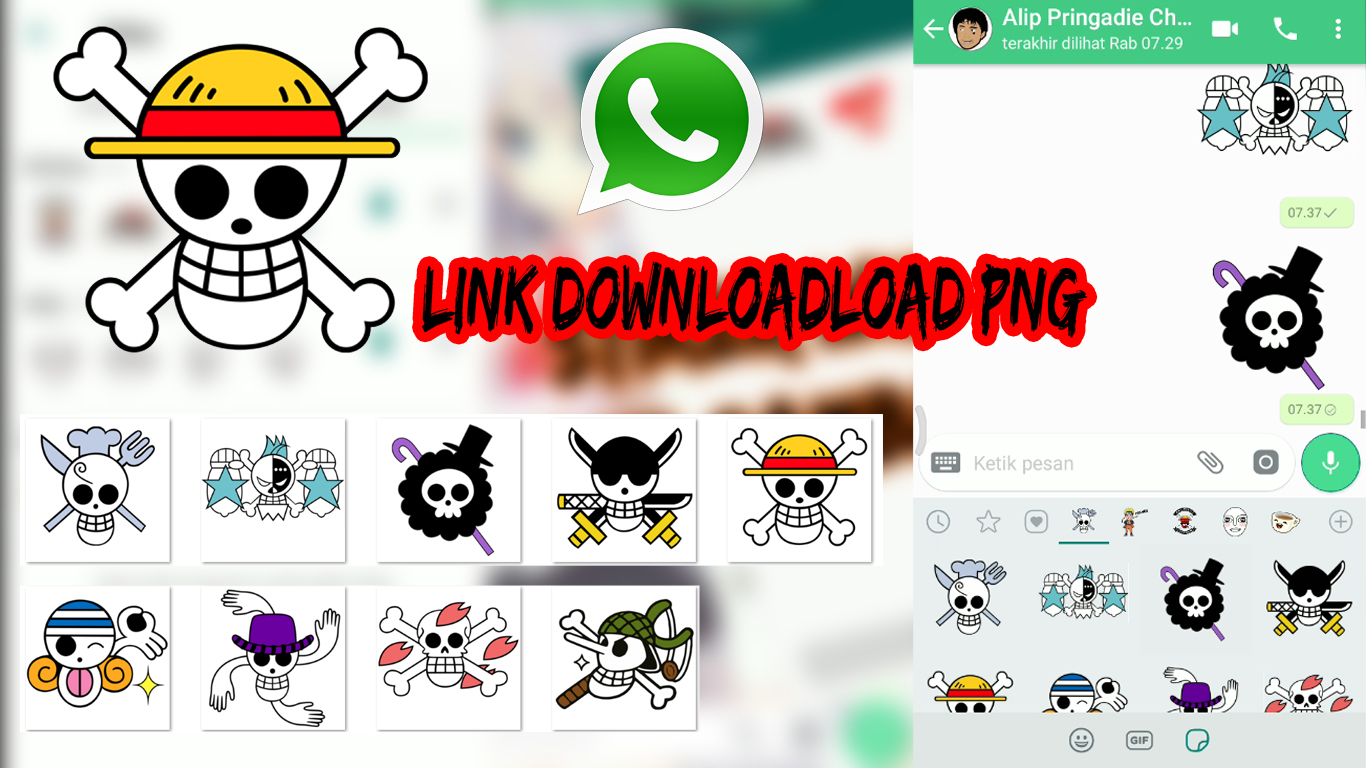 Download PNG Stiker  Whatsapp  Anime One Piece SHP Crew 