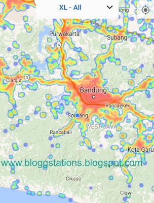 coverage area jangkauan koneksi jaringan internet 2G, 3G dan 4G area jakarta, bandung 