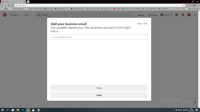 Adım Adım Pinterest Business İşletme Hesabı oluşturma Adım2