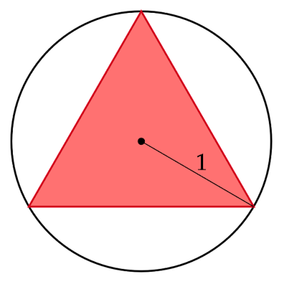 円に内接する正三角形
