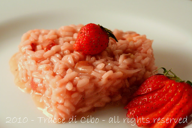 risotto fragole e champagne, risotto, fragole, spumante, champagne