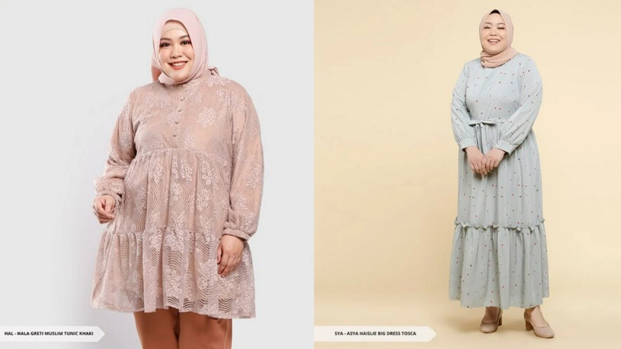 28 Model Baju Muslim Untuk Orang Gemuk Agar Terlihat Langsing - Model baju gamis untuk orang gemuk pendek
