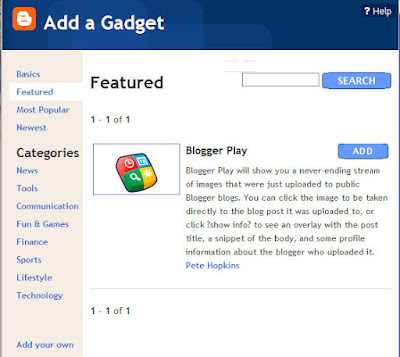 Add a Gadget - Featured