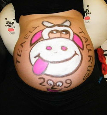 Body Painting On Pregnant Women