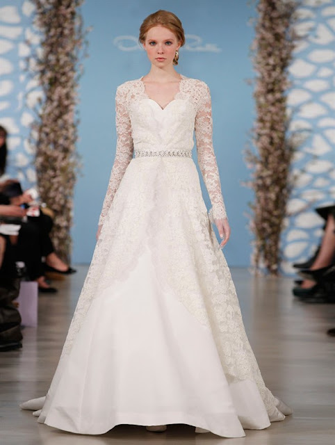 Oscar de la Renta Spring 2014 lace princess Wedding Dresses