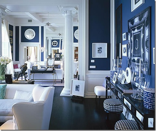 desain interior biru rumah minimalis