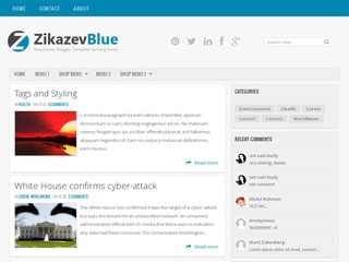 Zikazev Blue blogger template