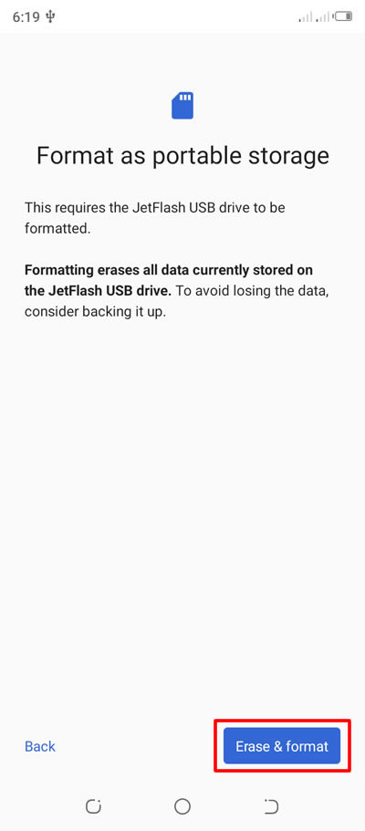 formatting usb erases all the data on it