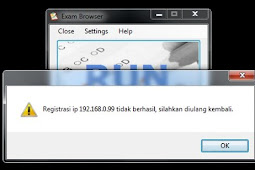 Client UNBK Eror; Registrasi IP 192.168.0.XXX Tidak Berhasil, SIlahkan Diulangi Kembali