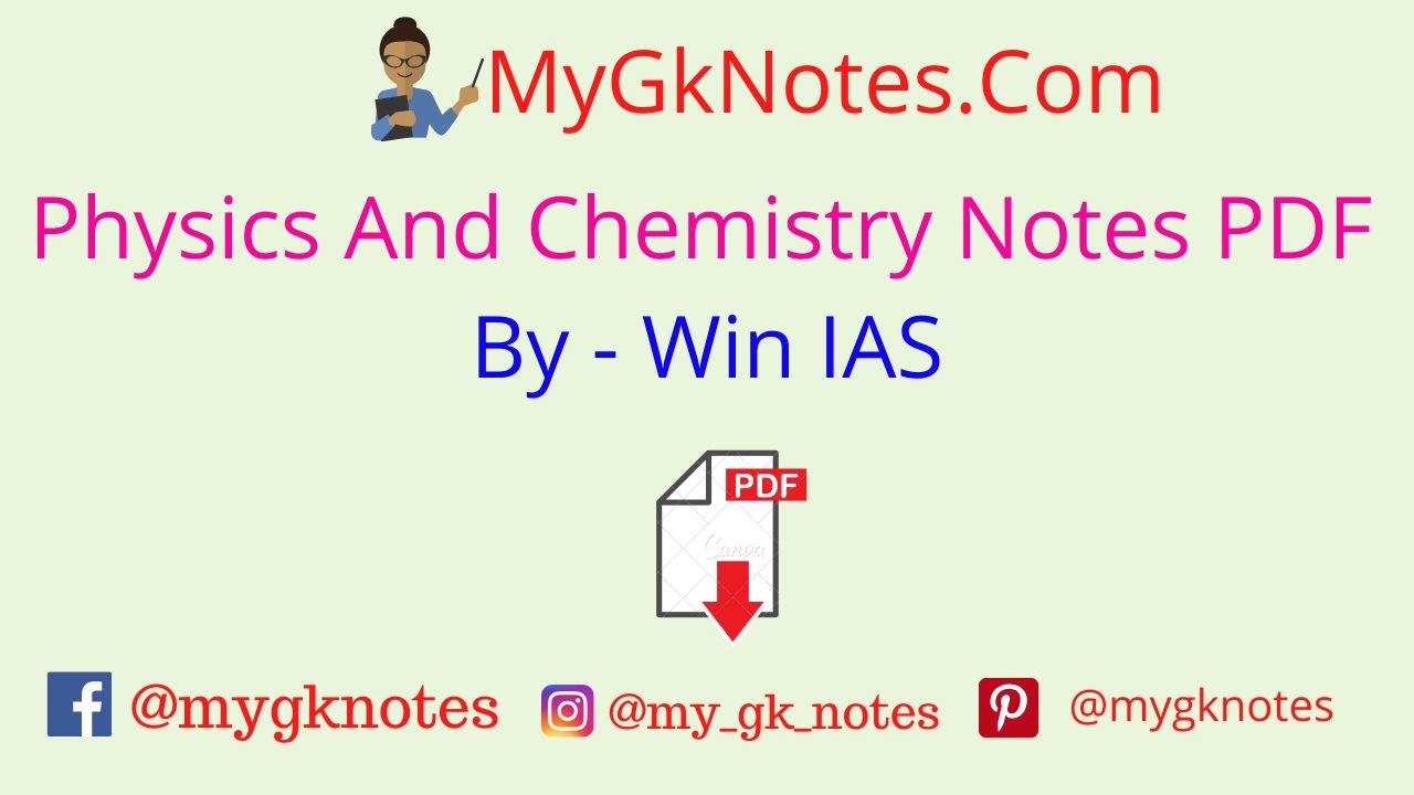 Physics And Chemistry Notes PDF
