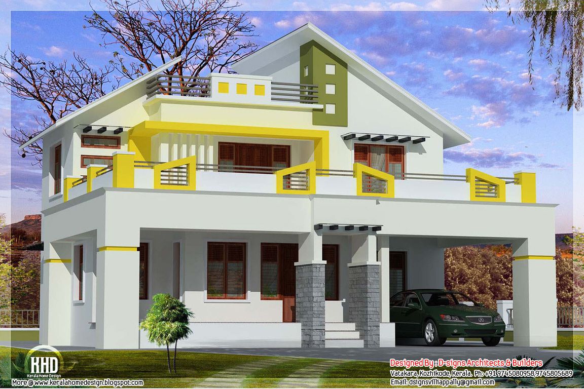 Blend of contemporary and Kerala style | Kerala Home Design,Kerala