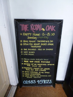 The Royal Oak Pub in Guildford has Free Bar Billiards on a Sunday