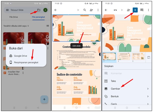 Cara Mengganti Background PPT di HP Menggunakan Aplikasi Google Slide