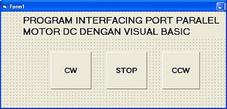 PROGRAM PORT PARALEL MOTOR DC DENGAN VB