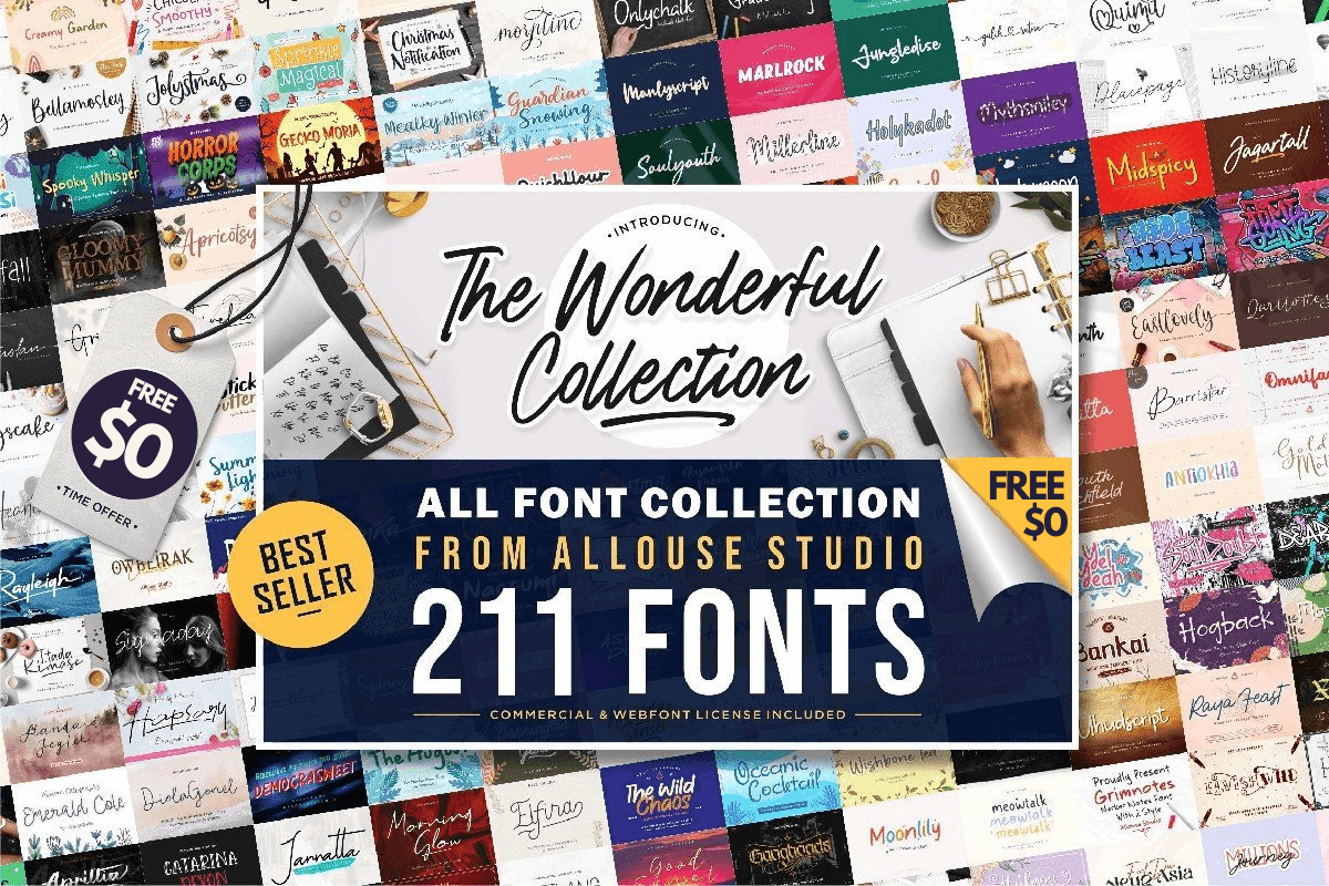 Download The Wonderful Collection Font Bundle