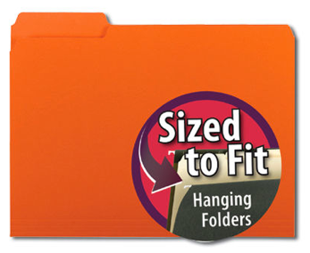 interior file folder, orange