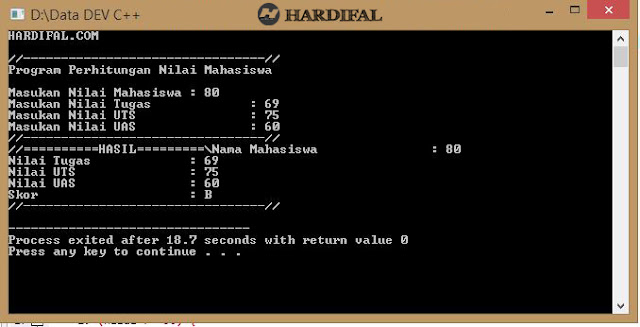 Cara Membuat Program Menghitung Nilai Grade Akhir Mahasiswa Dengan C++
