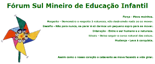  Fórum Sul Mineiro de Educação Infantil