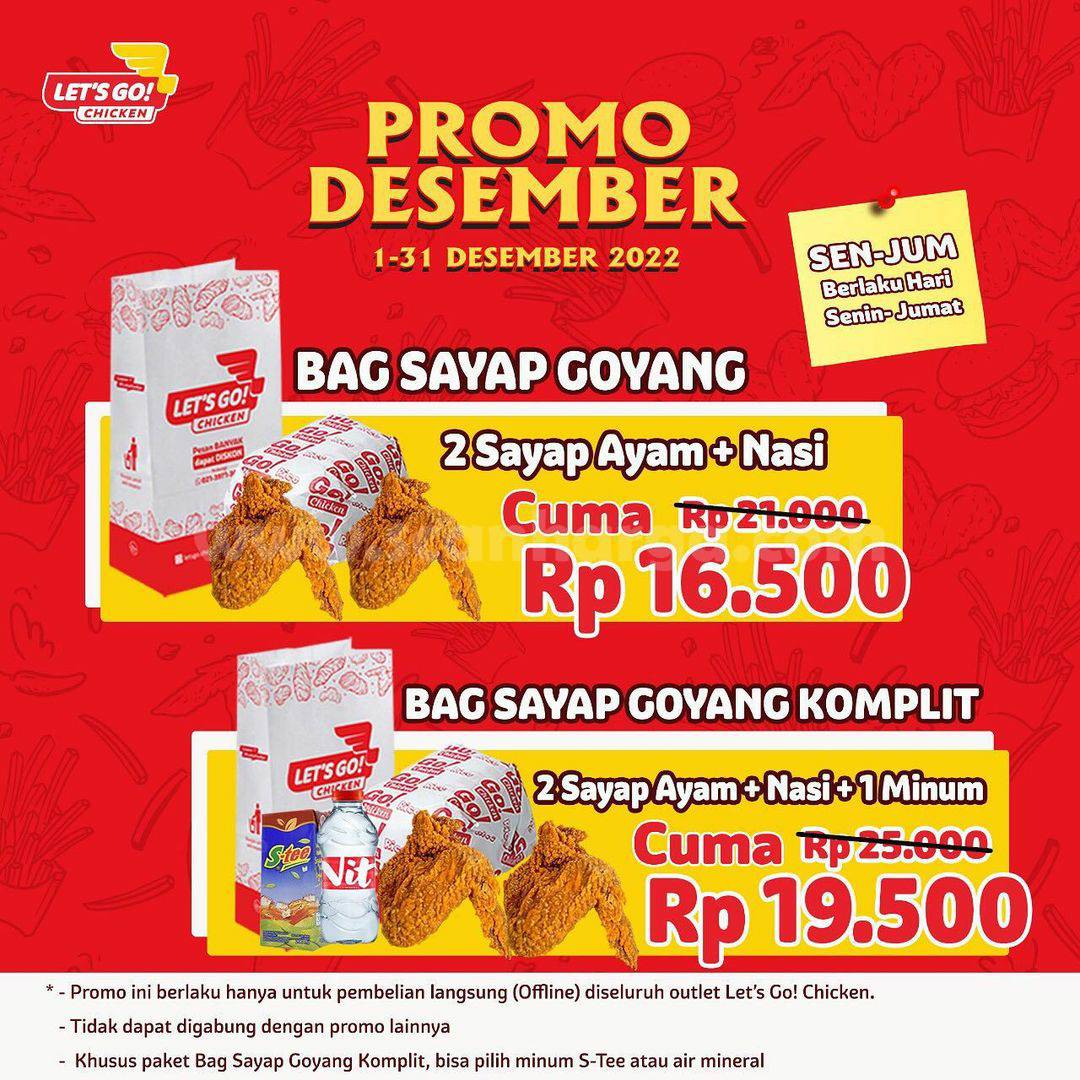 Promo Let’s Go Chicken Bag Sayap Goyang – Harga Paket mulai Rp 16.500