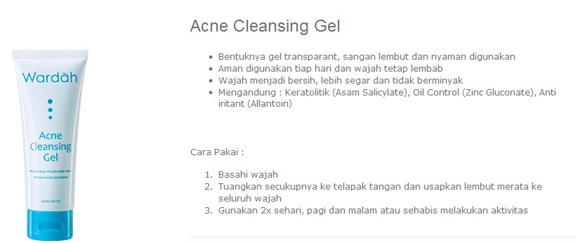 Beauty Talks Wardah  Acne Cleansing Gel Facial Wash 