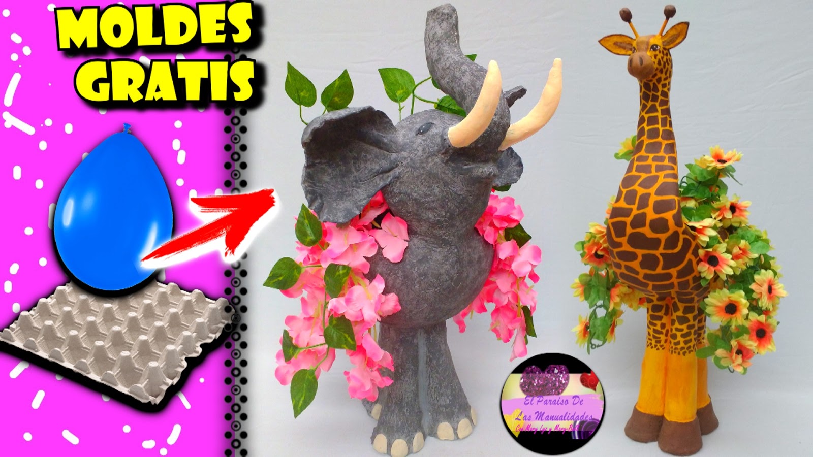 Haz tu propio florero de elefante en falsa cerámica solo con material reciclado