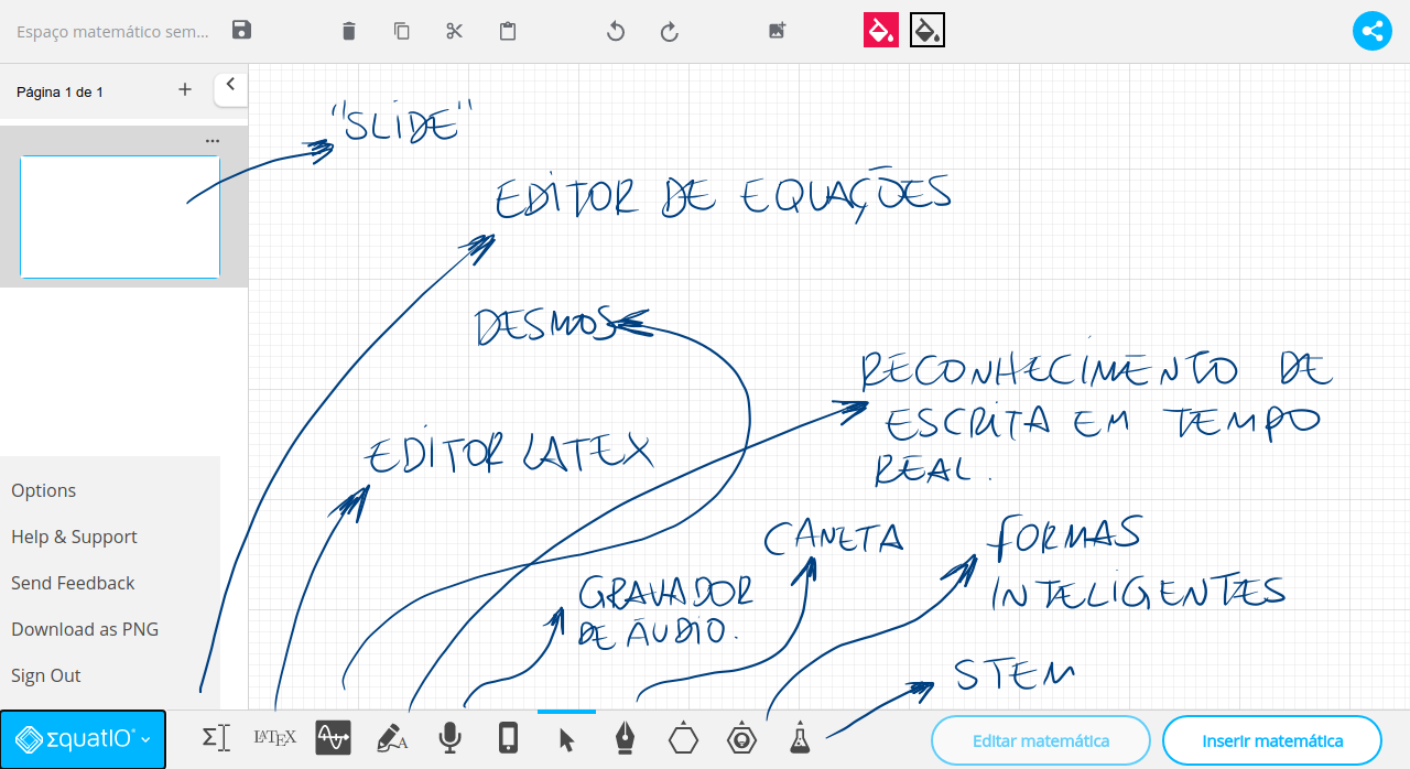 EquatIO acessado pelo site