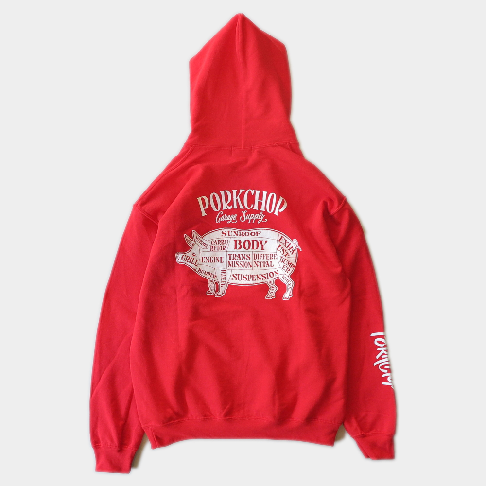 PORKCHOP GARAGE SUPPLY PORK BACK HOODIE RUG TRUMPS 通販