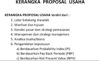 kerangka proposal Usaha