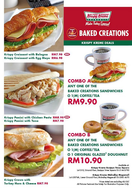 Krispy Kreme 2 New Sandwiches - Krispy Panini with Chicken Pesto and Krispy Croissant with Bologna