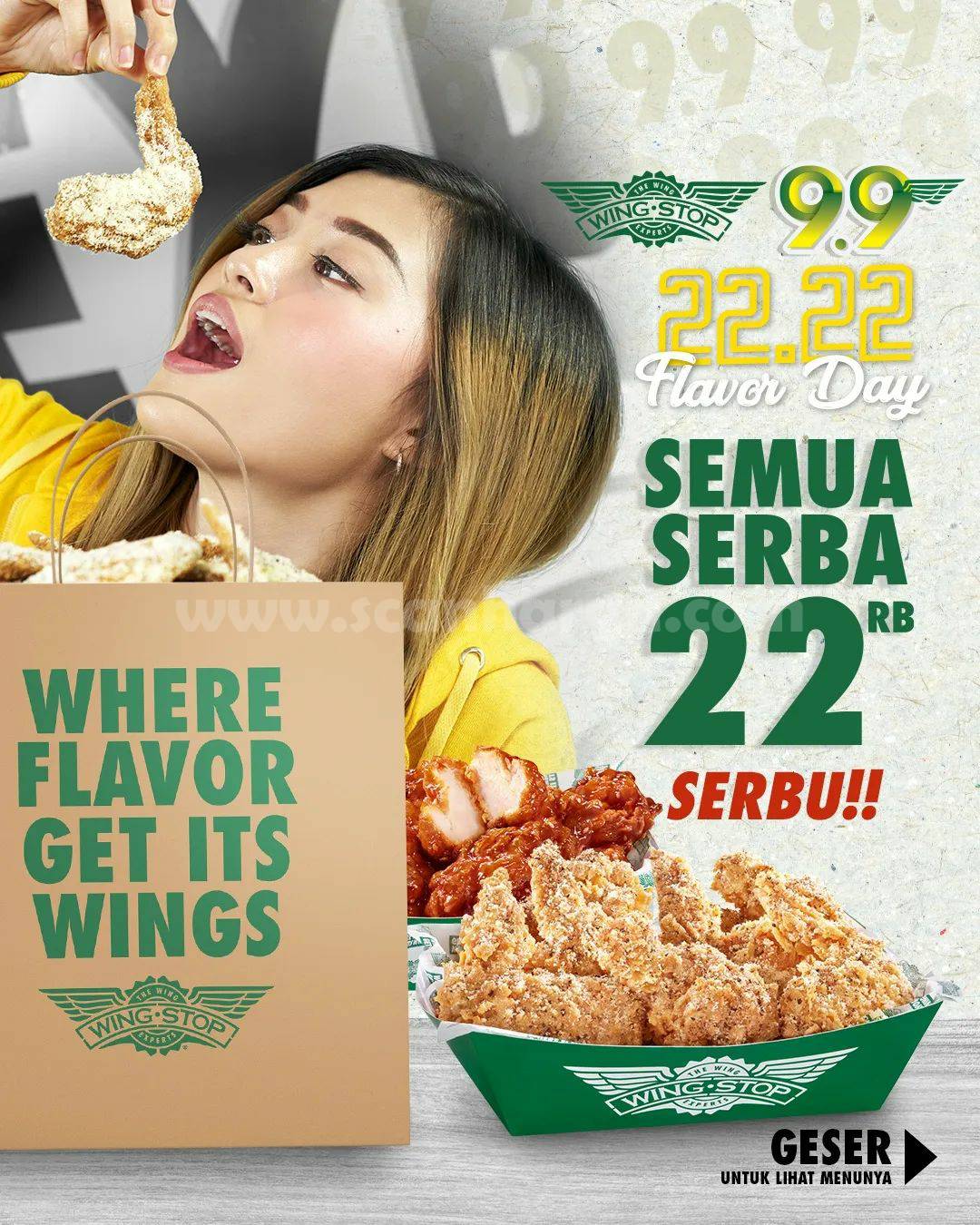 Promo WINGSTOP FLAVOR DAY 22.22 Serba Rp 22.000