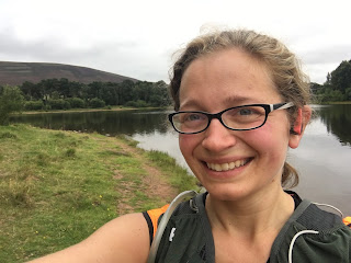 Me smiling at Harlaw Reservoir.