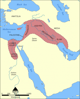 Map of Fertile Crescent, public domain.