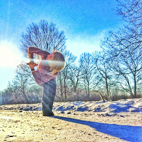 Twisted Chair Pose in the Sun